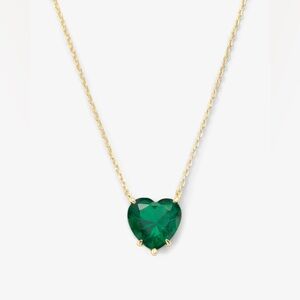 The Allison Emerald Heart Necklace
Gold|Emerald